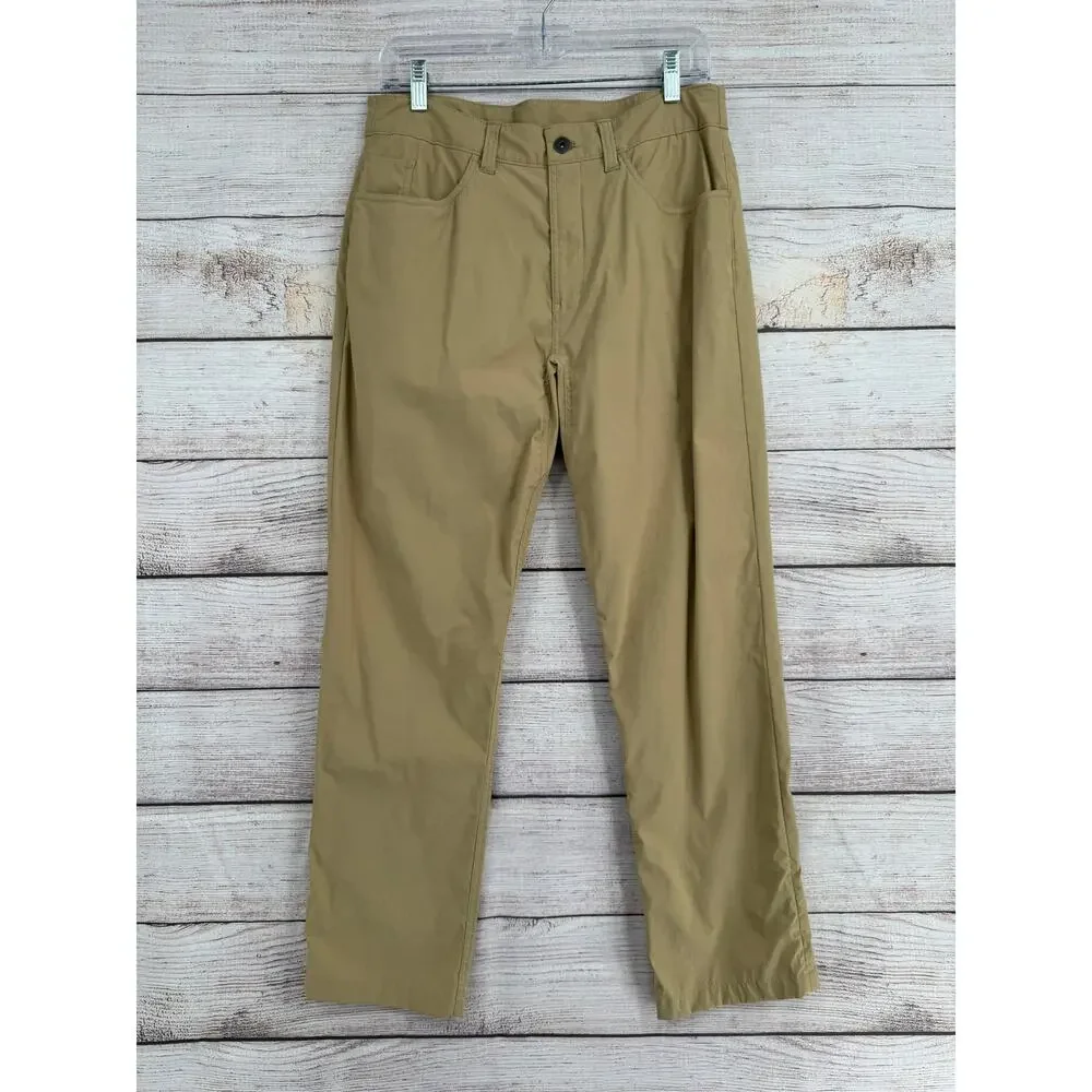 The North Face Sprag 5 Pocket‎ Pants Mens 32 Tan Stretch UPF Moisture Wicking